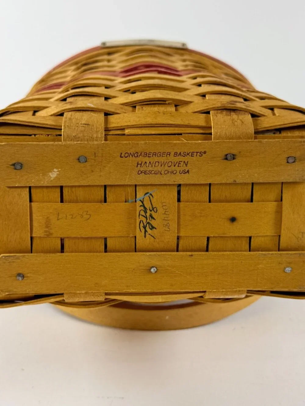Longaberger Christmas Collection 1998 Glad Tidings Basket W/ Liner & Protector